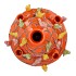 BIRD VASE ORANGE BUBBLES 28X32CM NM