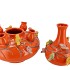 BIRD VASE ORANGE BUBBLES 28X32CM NM