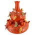 BIRD VASE ORANGE BUBBLES 33X37CM NM