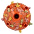 BIRD VASE ORANGE BUBBLES 33X37CM NM