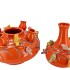 BIRD VASE ORANGE BUBBLES 33X37CM NM