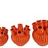 AMSTERDAM ORANGE TULIP VASE 16X15CM