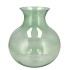 MIRA GREEN GLASS CONE NECK SPHERE VASE 25X25X27CM