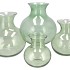 MIRA GREEN GLASS CONE NECK SPHERE VASE 25X25X27CM