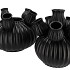 AMSTERDAM BLACK TULIP VASE BUBBLES 42X62CM