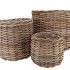 RATTAN IVY CAULDRON NATURAL SET 3 25X23/35X33/44X40CM
