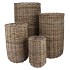 RATTAN IVY CAULDRON NATURAL SET 4 25X43/35X60/44X75/50X93CM