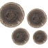 RATTAN IVY CAULDRON NATURAL SET 4 25X43/35X60/44X75/50X93CM