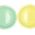 ZINC BASIC PASTEL GREEN/YELLOW BOWL 40X12CM