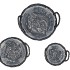 WICKER BASKET WITH EARS BLACK BOWL SET 3DLG 27X13CM