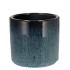 JAVEA CILINDER POT GLAZED BLUE 13X12CM