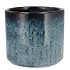 JAVEA CILINDER POT GLAZED BLUE 20X18CM