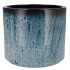 JAVEA CILINDER POT GLAZED BLUE 24X21CM NM