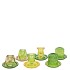 BICOLORE CANDLE H GREEN MIX ASS P/1 8,5X6,5CM