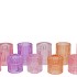 BICOLORE CANDLE H COLOR MIX ROUND ASS SET OF 2 5,5X7CM