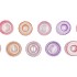 BICOLORE CANDLE H COLOR MIX ROUND ASS SET OF 2 5,5X7CM