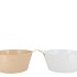 ZINC BASIC WHITE/SAND EARS BOWL 30X14CM
