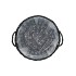 WICKER BASKET LOW WITH EARS BLACK BOWL 25X11CM