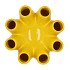 LUNA YELLOW TUBE VASE 24X24CM NM