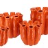 LUNA ORANGE TUBE VASE 24X24CM NM