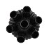 AMSTERDAM BLACK TULIP VASE 16X15CM