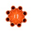 LUNA ORANGE TUBE VASE 16X16CM NM