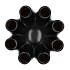 LUNA BLACK TUBE VASE 24X24CM NM
