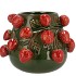 FRUIT STRAWBERRY GREEN POT 24X19CM
