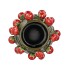 FRUIT STRAWBERRY GREEN POT 24X19CM