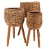 LOFTIER NATURAL BASKET ON FEET SET 3 18X44/24X52/32X60CM