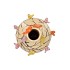 BIRD SAND VASE TUBE 16X17CM NM