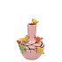 BIRD VASE LIGHT PINK TUBE 13X15CM NM