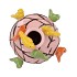 BIRD PINK LIGHT VASE TUBE 20X25CM NM