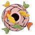 BIRD PINK LIGHT VASE TUBE 26X33CM NM