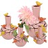 BIRD PINK LIGHT VASE TUBE 26X33CM NM
