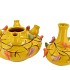 BIRD VASE YELLOW BUBBLES 28X32CM NM