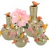 BIRD VASE PISTACHE TUBE 16X17CM NM