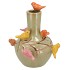 BIRD VASE PISTACHE TUBE 26X33CM NM