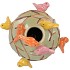 BIRD VASE PISTACHE TUBE 26X33CM NM