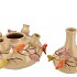 BIRD VASE SAND BUBBLES 33X37CM NM