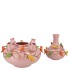 BIRD VASE LIGHT PINK BUBBLES 23X25CM NM