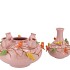BIRD VASE LIGHT PINK BUBBLES 28X32CM NM
