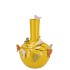 BIRD VASE YELLOW TUBE 16X17CM NM