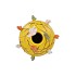 BIRD VASE YELLOW TUBE 16X17CM NM