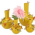 BIRD VASE YELLOW TUBE 16X17CM NM