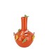 BIRD VASE ORANGE TUBE 13X15CM NM