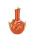 BIRD VASE ORANGE TUBE 16X17CM NM