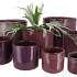 JAVEA CILINDER POT GLAZED PINK 13X12CM