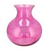 MIRA FUCHSIA GLASS CONE NECK SPHERE VASE 25X25X27CM