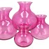 MIRA FUCHSIA GLASS CONE NECK SPHERE VASE 25X25X27CM